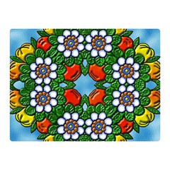 Cute Floral Mandala  Double Sided Flano Blanket (mini)  by paulaoliveiradesign