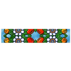 Cute Floral Mandala  Flano Scarf (small) by paulaoliveiradesign