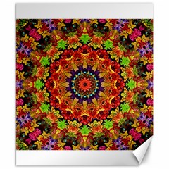 Fractal Mandala Abstract Pattern Canvas 8  X 10  by paulaoliveiradesign