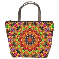 Fractal Mandala Abstract Pattern Bucket Bags by paulaoliveiradesign