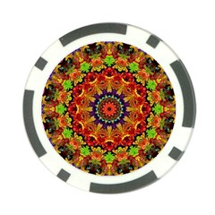 Fractal Mandala Abstract Pattern Poker Chip Card Guard (10 Pack) by paulaoliveiradesign