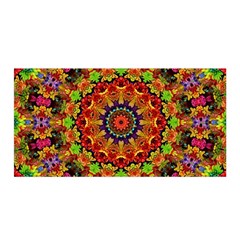 Fractal Mandala Abstract Pattern Satin Wrap by paulaoliveiradesign