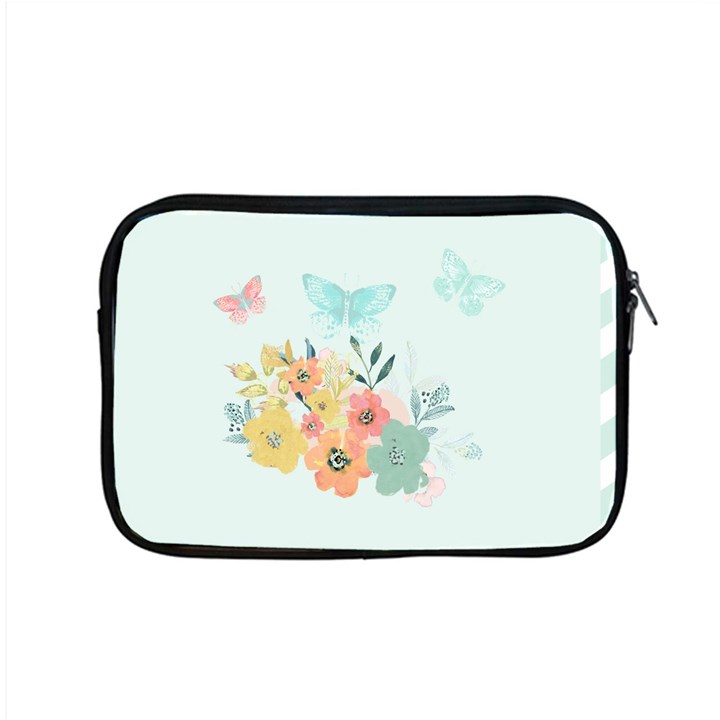 Watercolor Floral Blue Cute Butterfly Illustration Apple MacBook Pro 15  Zipper Case