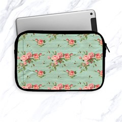 Vintage Blue Wallpaper Floral Pattern Apple Ipad Mini Zipper Cases by paulaoliveiradesign