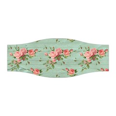 Vintage Blue Wallpaper Floral Pattern Stretchable Headband by paulaoliveiradesign