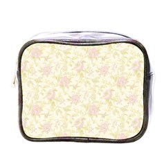 Floral Paper Pink Girly Pattern Mini Toiletries Bags by paulaoliveiradesign