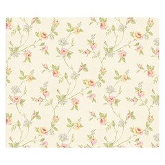 Floral Paper Pink Girly Cute Pattern  Double Sided Flano Blanket (small)  by paulaoliveiradesign