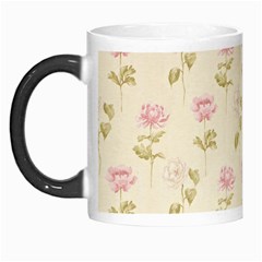 Floral Paper Illustration Girly Pink Pattern Morph Mugs by paulaoliveiradesign