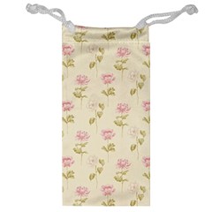 Floral Paper Illustration Girly Pink Pattern Jewelry Bag