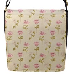 Floral Paper Illustration Girly Pink Pattern Flap Messenger Bag (S)