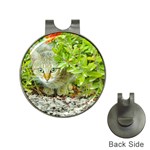 Hidden Domestic Cat With Alert Expression Hat Clips with Golf Markers Front