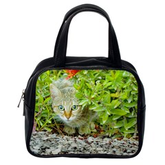 Hidden Domestic Cat With Alert Expression Classic Handbags (one Side) by dflcprints