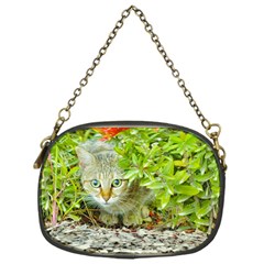 Hidden Domestic Cat With Alert Expression Chain Purses (one Side)  by dflcprints