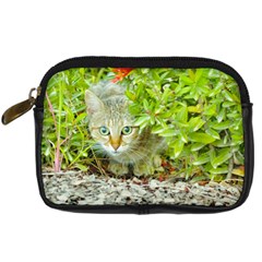 Hidden Domestic Cat With Alert Expression Digital Camera Cases by dflcprints