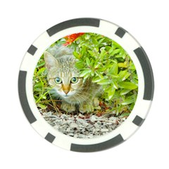 Hidden Domestic Cat With Alert Expression Poker Chip Card Guard (10 Pack) by dflcprints