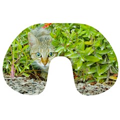 Hidden Domestic Cat With Alert Expression Travel Neck Pillows by dflcprints