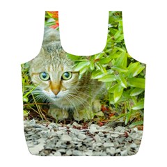 Hidden Domestic Cat With Alert Expression Full Print Recycle Bags (l)  by dflcprints