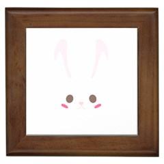 Rabbit Cute Animal White Framed Tiles