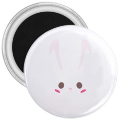 Rabbit Cute Animal White 3  Magnets