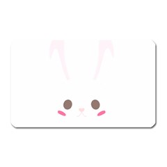 Rabbit Cute Animal White Magnet (rectangular) by Nexatart