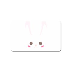 Rabbit Cute Animal White Magnet (name Card) by Nexatart