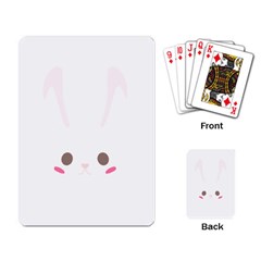 Rabbit Cute Animal White Playing Card