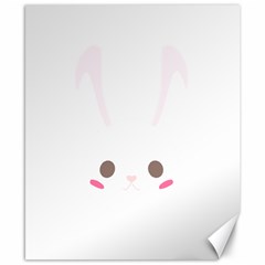 Rabbit Cute Animal White Canvas 8  x 10 