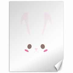 Rabbit Cute Animal White Canvas 18  x 24  