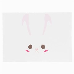 Rabbit Cute Animal White Large Glasses Cloth