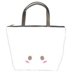 Rabbit Cute Animal White Bucket Bags