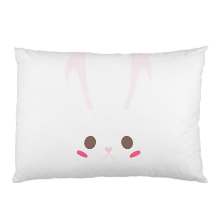 Rabbit Cute Animal White Pillow Case