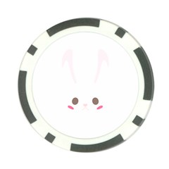 Rabbit Cute Animal White Poker Chip Card Guard (10 pack)