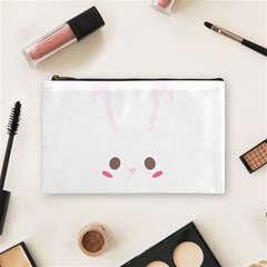 Rabbit Cute Animal White Cosmetic Bag (Medium) 