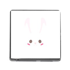 Rabbit Cute Animal White Memory Card Reader (Square)