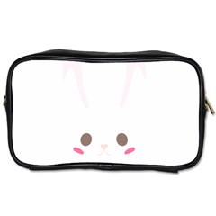 Rabbit Cute Animal White Toiletries Bags 2-Side