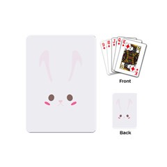 Rabbit Cute Animal White Playing Cards (Mini) 