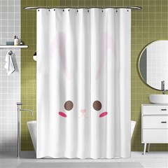 Rabbit Cute Animal White Shower Curtain 48  x 72  (Small) 