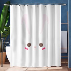 Rabbit Cute Animal White Shower Curtain 60  x 72  (Medium) 