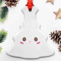 Rabbit Cute Animal White Ornament (Christmas Tree) 