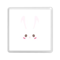 Rabbit Cute Animal White Memory Card Reader (Square) 