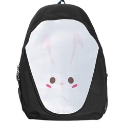 Rabbit Cute Animal White Backpack Bag by Nexatart