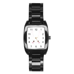 Rabbit Cute Animal White Stainless Steel Barrel Watch