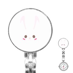 Rabbit Cute Animal White Stainless Steel Nurses Watch