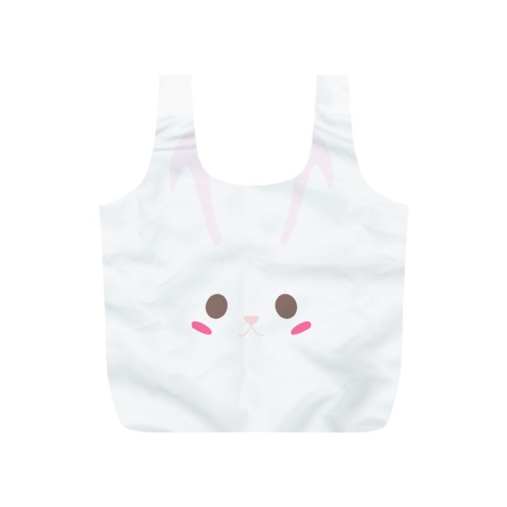 Rabbit Cute Animal White Full Print Recycle Bags (S) 