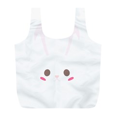 Rabbit Cute Animal White Full Print Recycle Bags (L) 