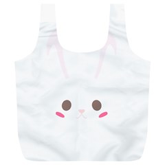 Rabbit Cute Animal White Full Print Recycle Bags (L) 