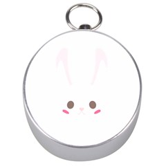 Rabbit Cute Animal White Silver Compasses