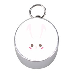 Rabbit Cute Animal White Mini Silver Compasses