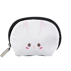 Rabbit Cute Animal White Accessory Pouches (Small) 