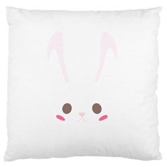 Rabbit Cute Animal White Standard Flano Cushion Case (One Side)